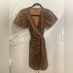 Madewell Cheetah Wrap Dress